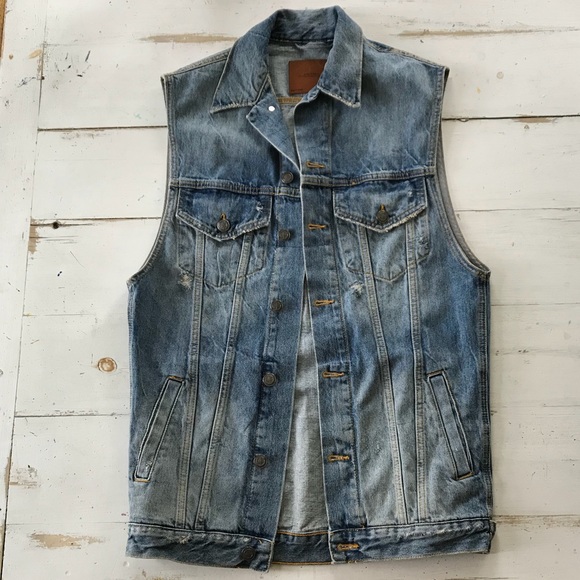 zara jeans vest